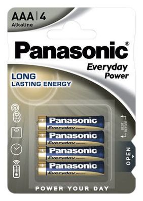 Panasonic - Everyday Power - LR03 / Micro AAA - 1,5 Volt Alkaline - 4er Blister