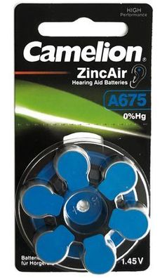 Camelion - A675 / PR44 - 1,4 Volt Zinc Air - 6er Blister