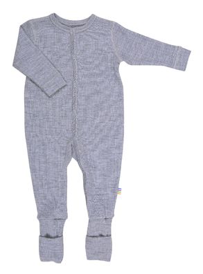 Joha Kinder Baby Schlafoverall mit Füßen Light Grey Melange