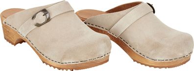 Sanita Damen Offener Clog Wood-Hedi Open Beige