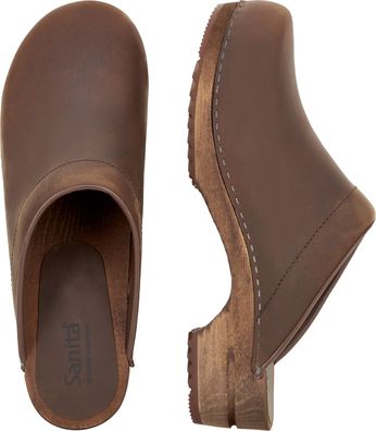 Sanita Offener Clog Wood-Christian Open Antique Brown