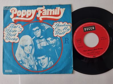 Poppy Family - That's where I went wrong 7'' Vinyl Germany