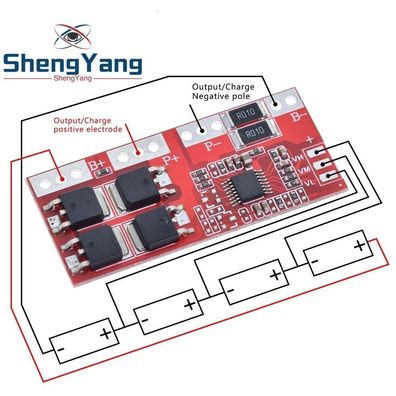 BMS - 50 x 22 x 4mm - 4S - 16,8 Volt 4S / 30A