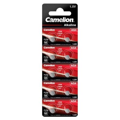 Camelion - AG4 / LR66 / LR626 / 377 - 1,5 Volt 20mAh Alkali Mangan Knopfzelle