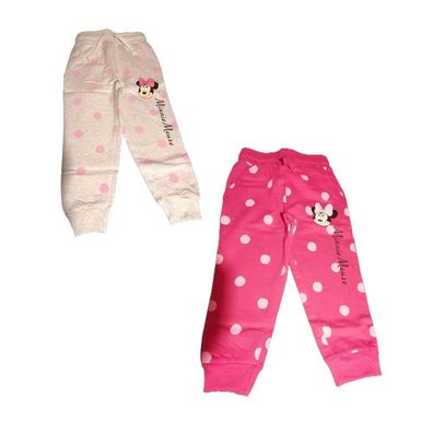 Minnie Maus Jogginghose für Mädchen | Grau & Pink | Größen 104-134