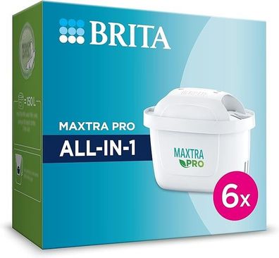 MAXTRA PRO All-in-1 Wasserfilter-Kartuschen - 6er Pack, Filtert PFAS, Chlor & Kalk