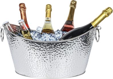 Universeller Eiskübel aus Edelstahl, 12 l – große Eimer für Champagner und Getränke,