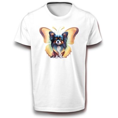 Abstrakter Schmetterling Hund Haustier Lustig Witzig Fun Baumwolle T-Shirt 122 - 3XL