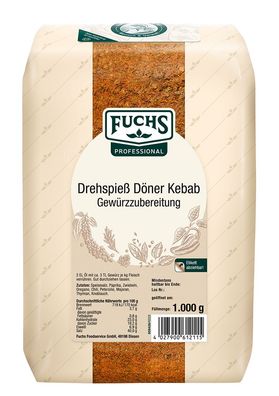 Fuchs Prof Drehspiess Döner Kebab Gewürzmischungen 1kg 4027900612115