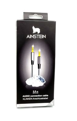 Ainstein Klinkenanschlusskabel 2,5m Klinkenstecker 3,5mm Mini Jack AUX 3,5mm