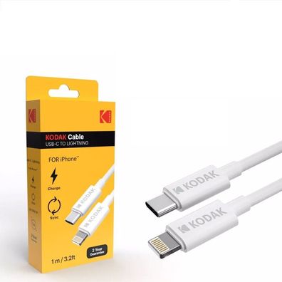 Kodak USB-C zu iPhone/iPad - Lade und Datenkabel 1m - Neu/OVP