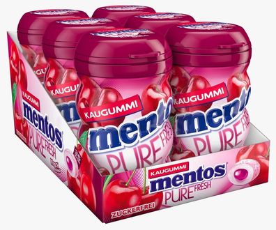 Mentos Pure Fresh Kirsche 6 Dosen x 67,9g im praktischen Tray