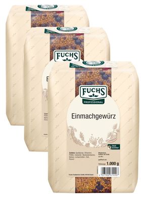 3 x 1KG - Fuchs Prof Einmachgewürz Gewürzmischungen 3 kg - 4027900612207