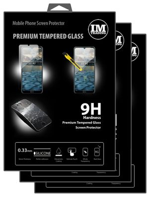 cofi1453 3X Panzer Schutz Glas 9H Tempered Glass Display Schutz Folie Display