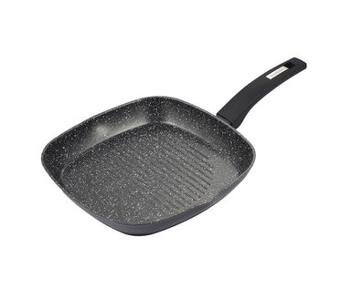 Grillpfanne Ø28cm Steakpfanne Fischpfanne Pfanne Marble Schwarz