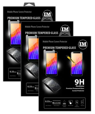 cofi1453 3X Panzer Schutz Glas 9H Tempered Glass Display Schutz Folie Display