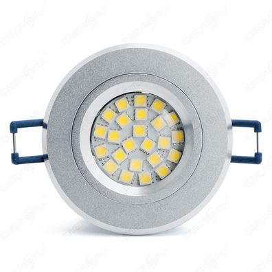 12 W LED Einbauleuchten-Set - Alu gebürstet Rahmen 4 W MR16 Leuchtmittel