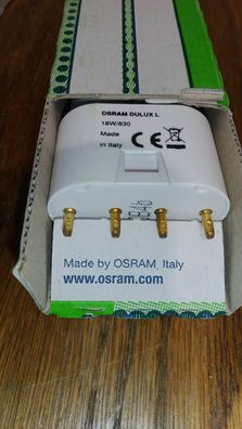 Osram DuLux L 18w/830 Made in iTaLy CE 830=warm-weiss=3.000 KeLvin 2g11 Sockel