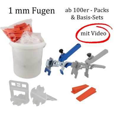 Nivelliersystem 1 mm Fugenbreite! Für eine Fliesenstärke von 3-12mm geeignet!