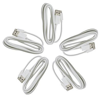 5x Lightning Ladekabel Datenkabel kompatibel mit Apple iPhone iPad