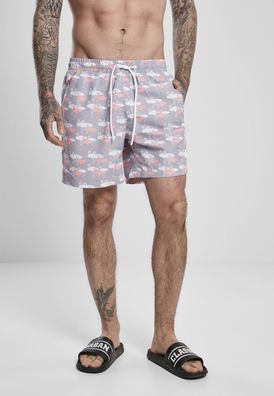 Urban Classics Badehose Pattern Swim Shorts Flamingo Aop