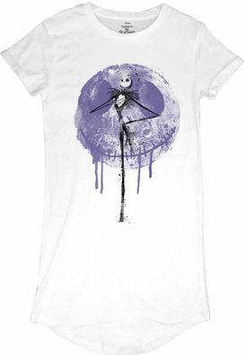 Nightmare Before Christmas - Moon Drip (T-Shirt Dress) Damen Kleid White