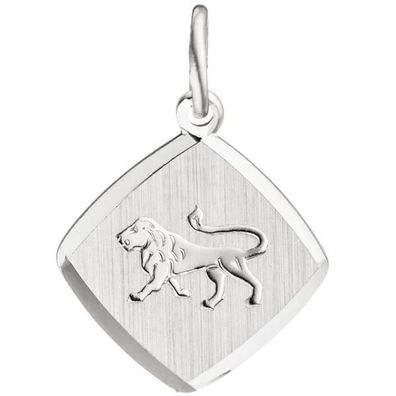 Anhänger Sternzeichen Löwe 925 Sterling Silber teilmattiert