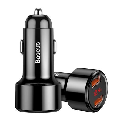 Baseus Magic Series Dual QC - Quick Charge 3.0 2x USB 45W 6A Autoladegerät schwarz