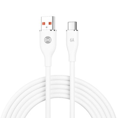 Forever Ladekabel / Datenkabel USB - USB-C 1,0 m 6A Weiß