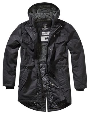 Brandit Jacke Marsh Lake Teddyparka Men in Black