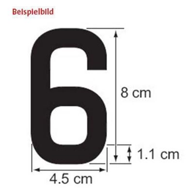 Plastimo Zahl 2, 8 cm, schwarz 59354