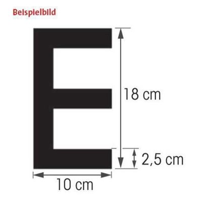 Plastimo Buchstabe H, 18 cm, schwarz 36284