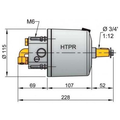 Vetus Hydraulik-Pumpe HTP30, 8 mm, schwarz HTP3008RB