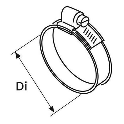 Webasto Schlauchschelle D70-90, Chromstahl 1320223A