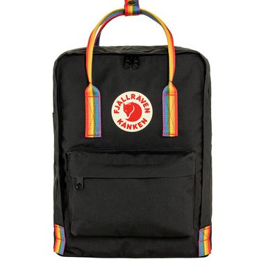 Fjällräven Kånken Rainbow F23620, Black-Rainbow Pattern, Herren