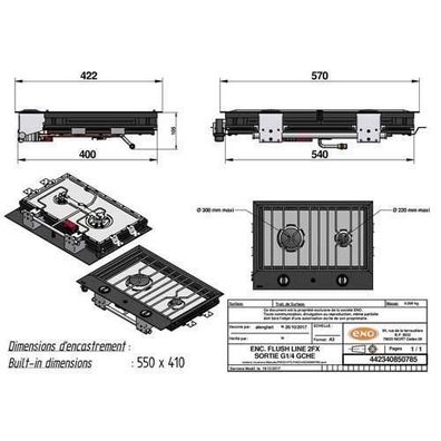 Eno FLUSH 2-flammiger Einbaukocher 442340850785