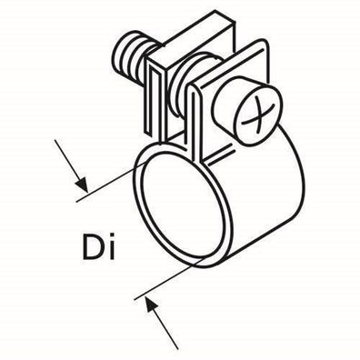 Webasto Schlauchschelle mit Sechskant D12, Stahl, 1320246A