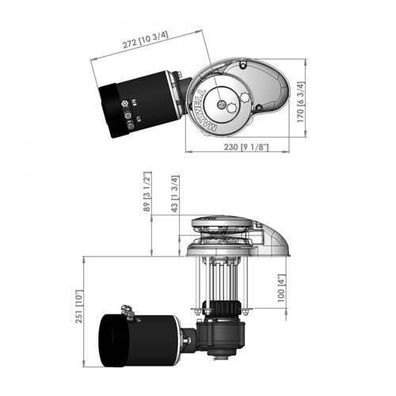 Maxwell verti. Ankerwinde ohne Spill RC10-10, 12V P102575