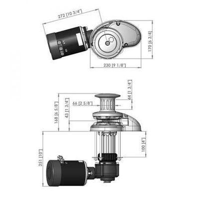 Maxwell verti. Ankerwinde mit Spill RC10-10, 24V P102578