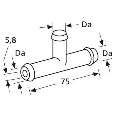 Webasto T-Stueck 20/20/20 mit Drosselbohrung 1319817A