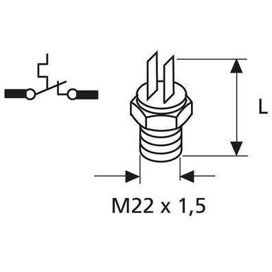 Webasto Regelthermostat 62-70 Grad Flachsteckeran 1319326A