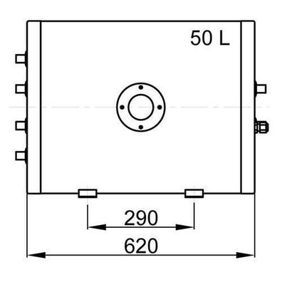 Vetus Doppelspiral Warmwasserboiler 50 Ltr. WHT050