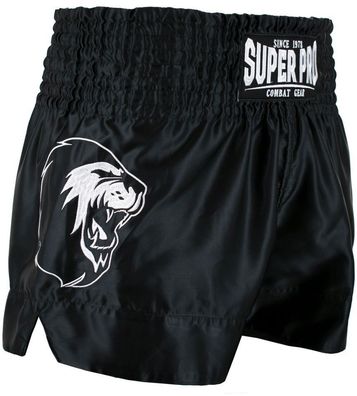 Super Pro Combat Gear Thai- und Kickboxing Short Hero Schwarz/Weiß