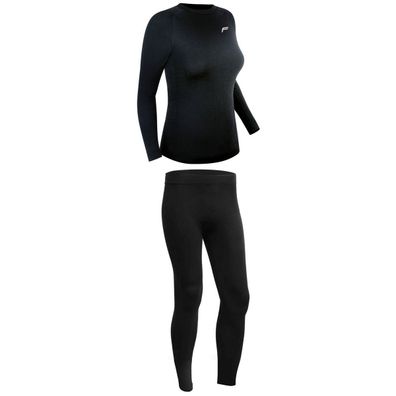 F-Lite Unterkleidung Superlight Set Damen Langarmshirt und Longtight Black