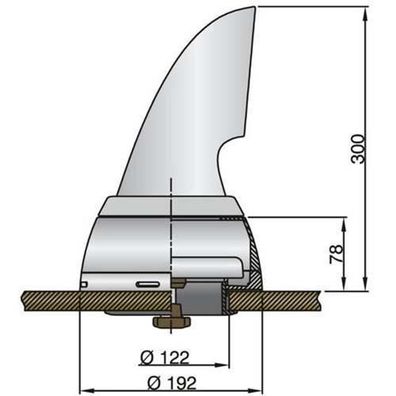 Vetus Dorade-Box, Edelstahl, 100mm Durchm. BOXS100