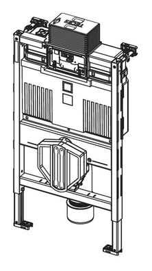 TECE profil WC-Modul mit Uni-Spülkasten, Bauhöhe 820 mm 9300380