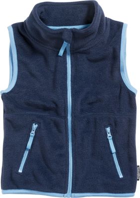 Playshoes Kinder Fleece-Weste farbig abgesetzt marine