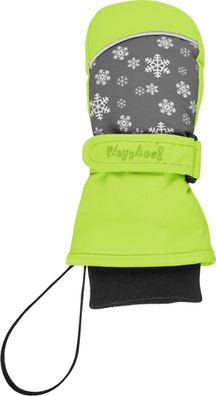 Playshoes Kinder Handschuh Fäustling Schneeflocken Grün