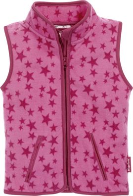 Playshoes Kinder Fleece-Weste Sterne Pink