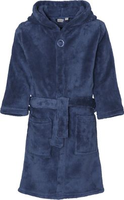 Playshoes Kinder Fleece-Bademantel Uni Marine